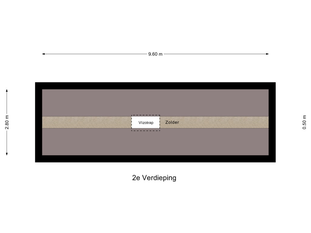 View floorplan of 2e Verdieping of Kerkmeerweg 8