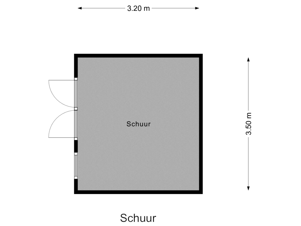 View floorplan of Schuur of Kerkmeerweg 8