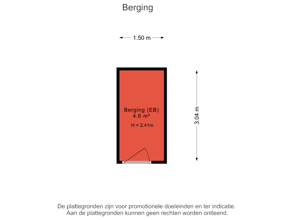 Bekijk plattegrond van Berging van Scharlakenstraat 43