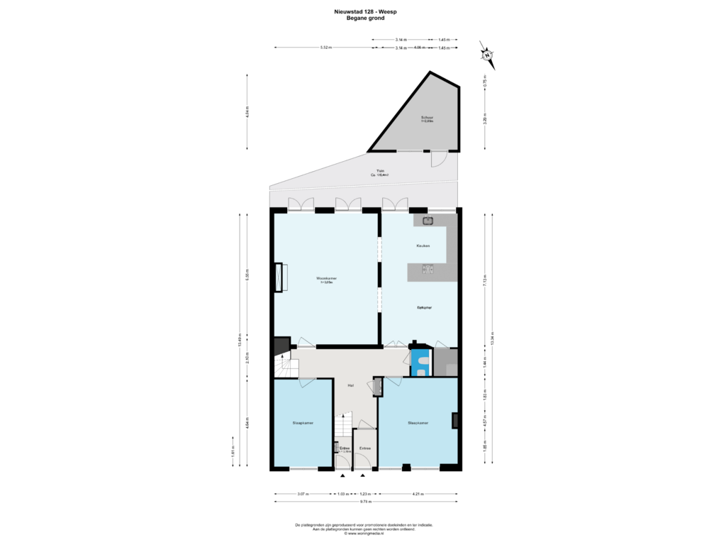 View floorplan of Begane grond of Nieuwstad 128