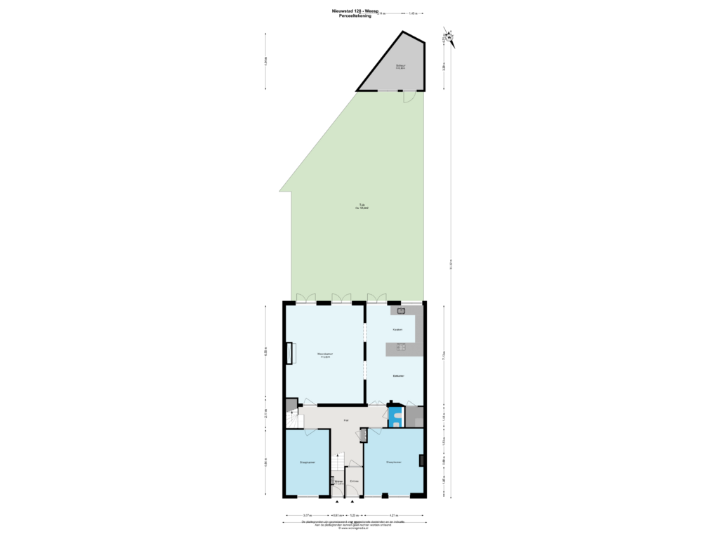 View floorplan of Perceeltekening of Nieuwstad 128