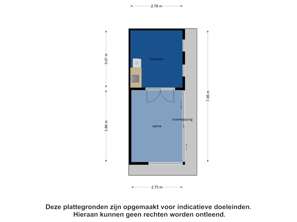 View floorplan of Tuinhuis of Sandhil 8