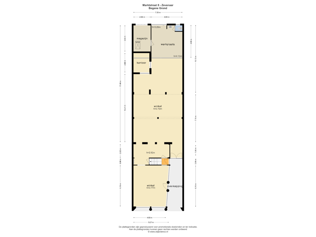 Bekijk plattegrond van Begane Grond van Marktstraat 8