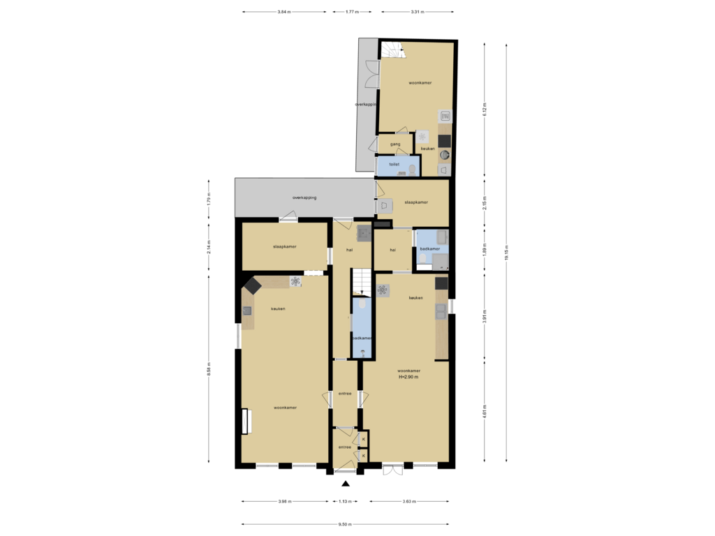 Bekijk plattegrond van Begane Grond van Haarlemmerstraat 52