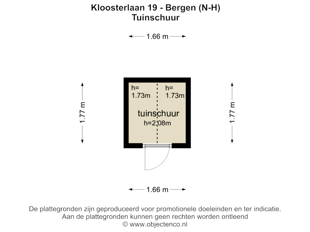 Bekijk plattegrond van TUINSCHUUR van Kloosterlaan 19