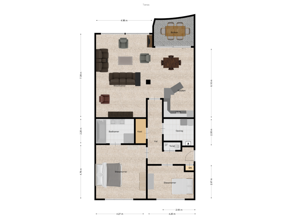 View floorplan of Appartement of Aalscholver 12