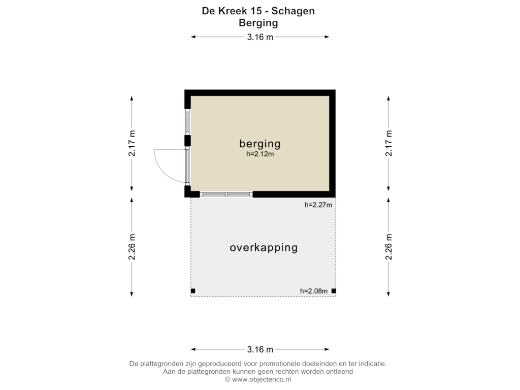 Bekijk plattegrond van BERGING van de Kreek 15