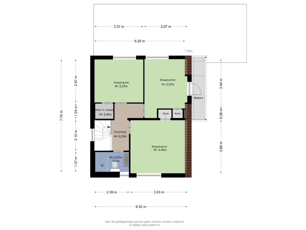 Bekijk plattegrond van Eerste verdieping van Beatrixlaan 4