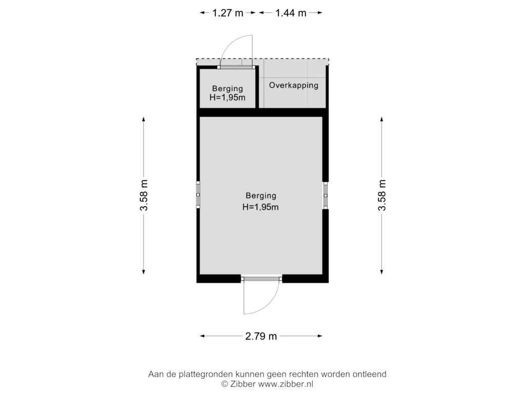 Bekijk plattegrond van Berging van Beatrixlaan 4