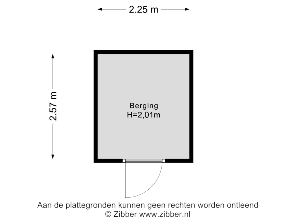 Bekijk plattegrond van Berging van Beatrixlaan 4