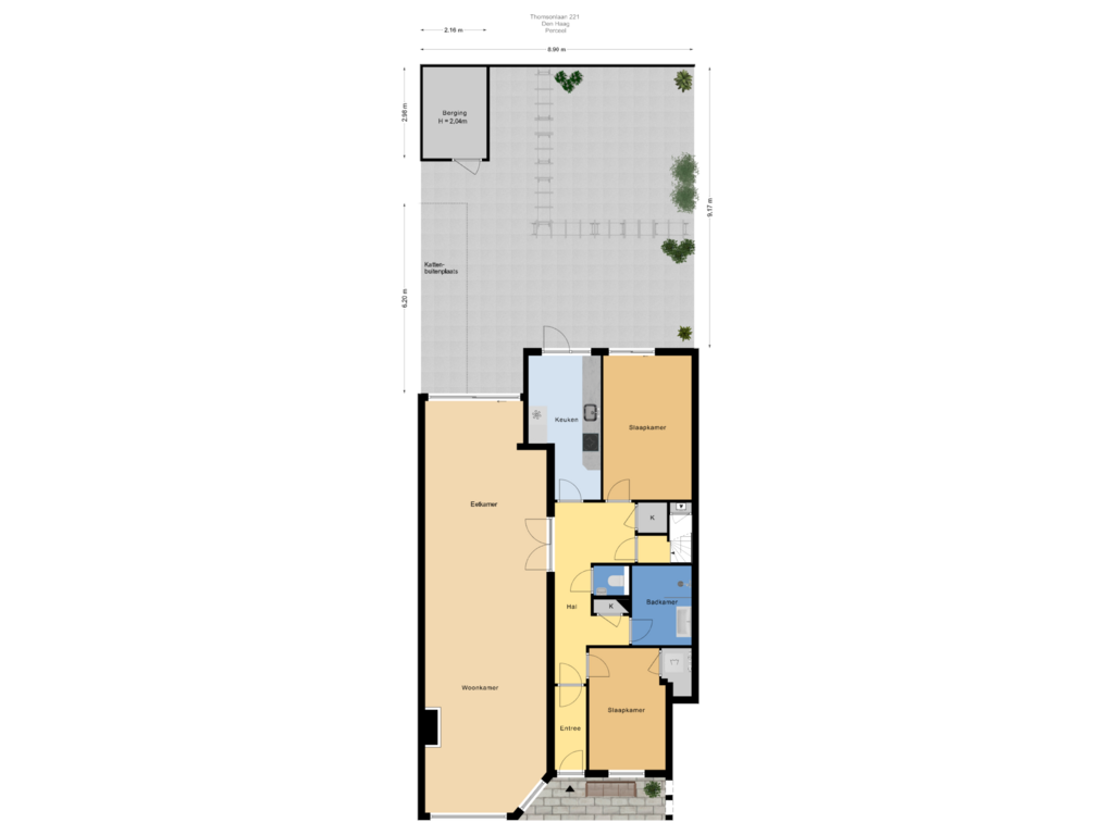 Bekijk plattegrond van Perceel van Thomsonlaan 221