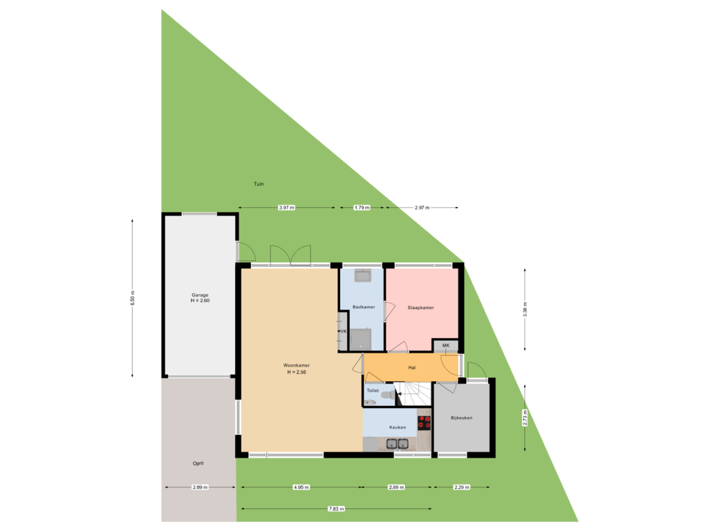 Bekijk plattegrond van perceel van Cramerusstraat 3