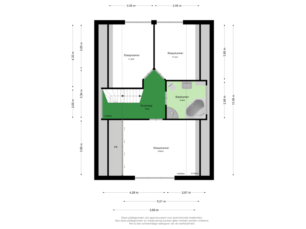 View floorplan of 1e Verdieping of Meertenshof 10