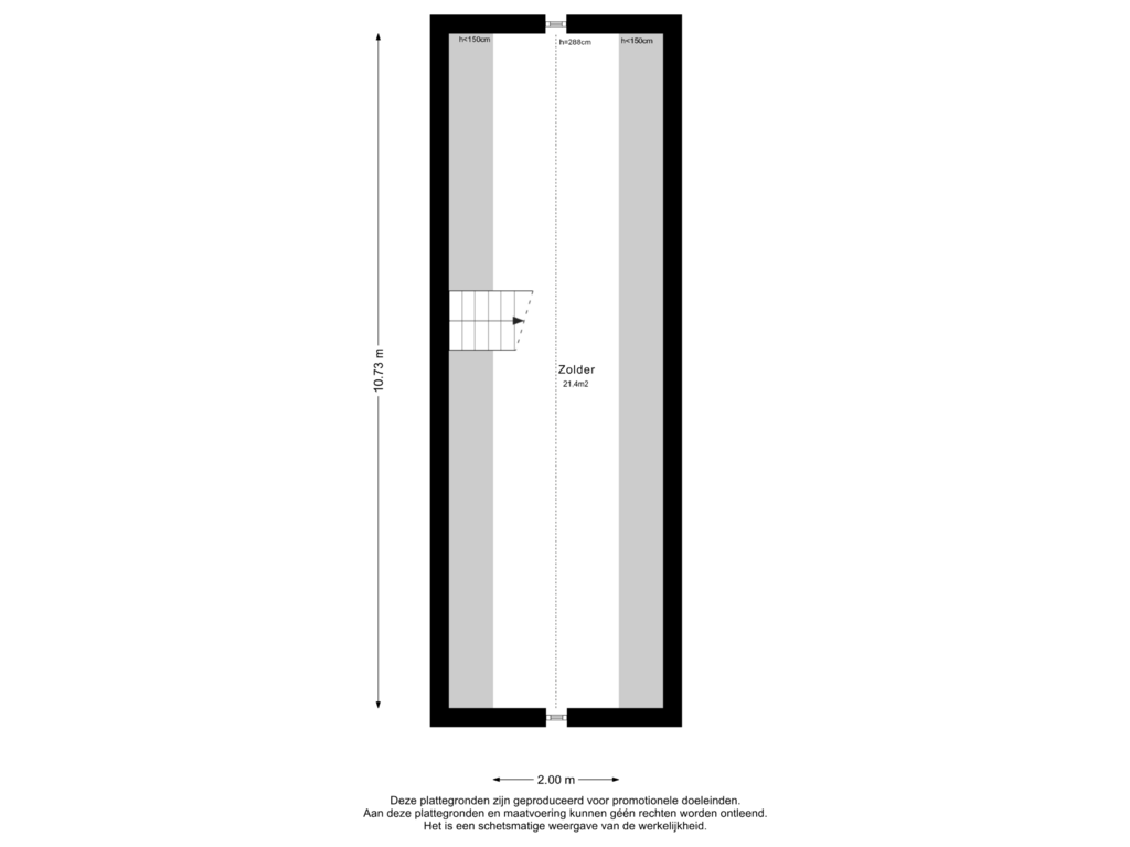 View floorplan of Zolder of Meertenshof 10