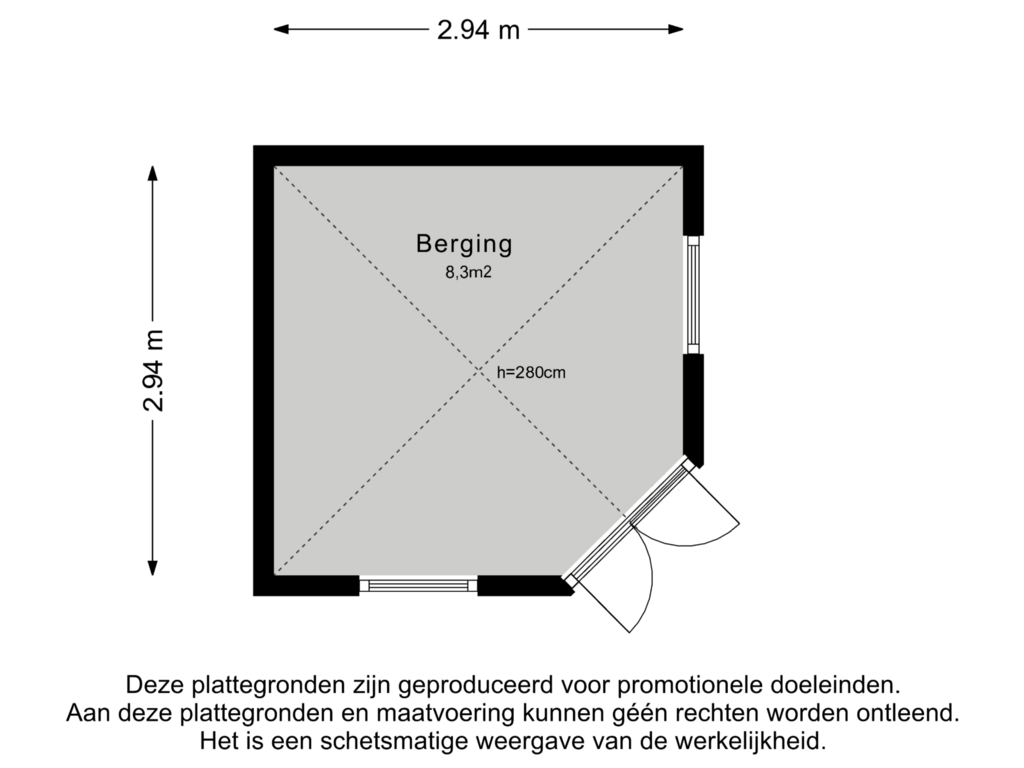 View floorplan of Berging of Meertenshof 10