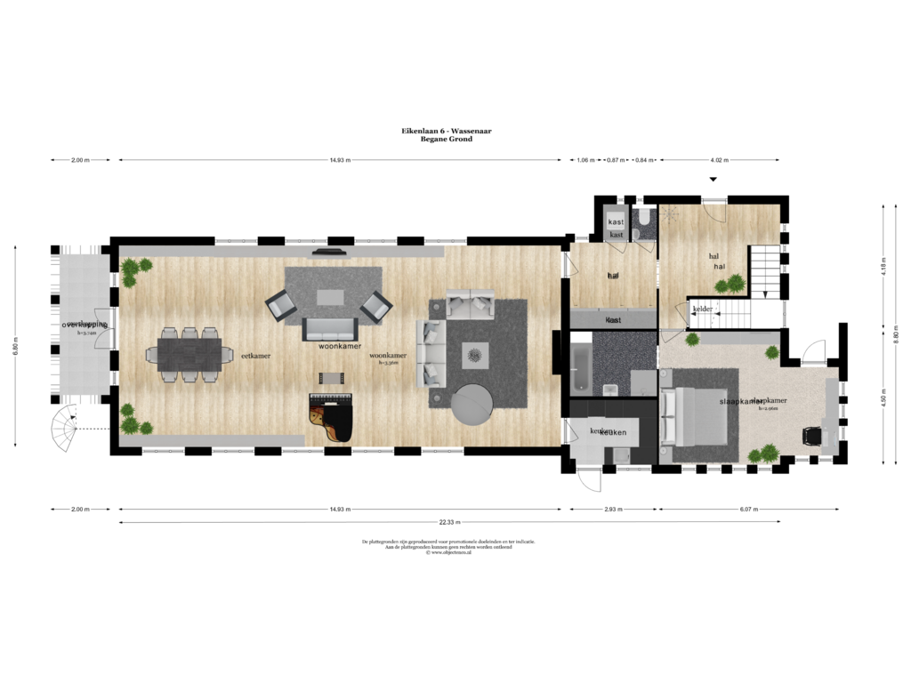 Bekijk plattegrond van BEGANE GROND van Eikenlaan 6