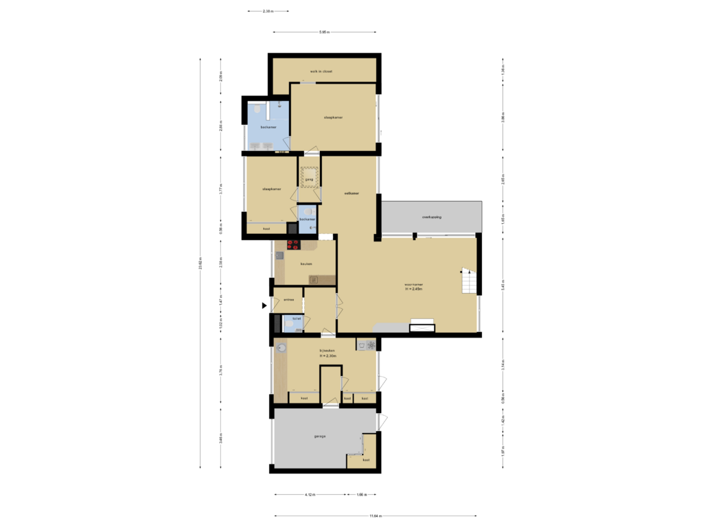 Bekijk plattegrond van Begane Grond van Meerweg 49