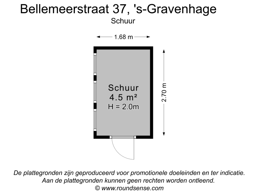 Bekijk plattegrond van Schuur van Bellemeerstraat 37