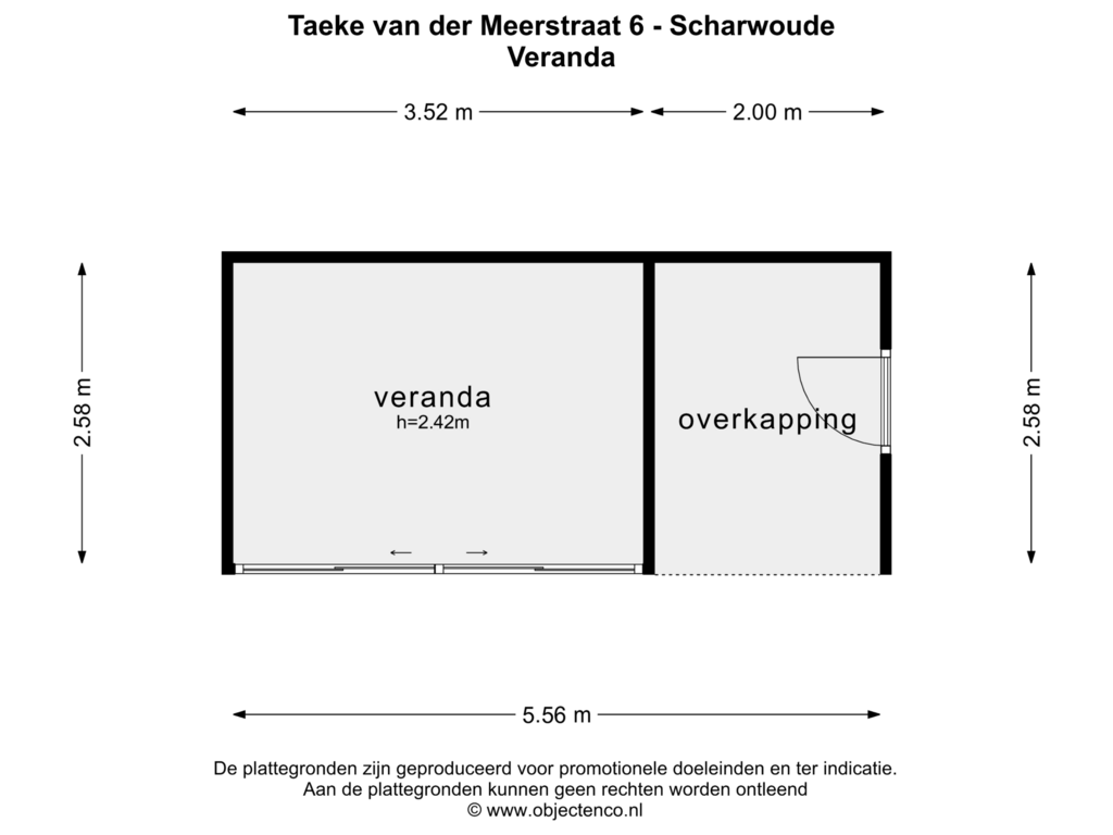 Bekijk plattegrond van VERANDA van Taeke van der Meerstraat 6