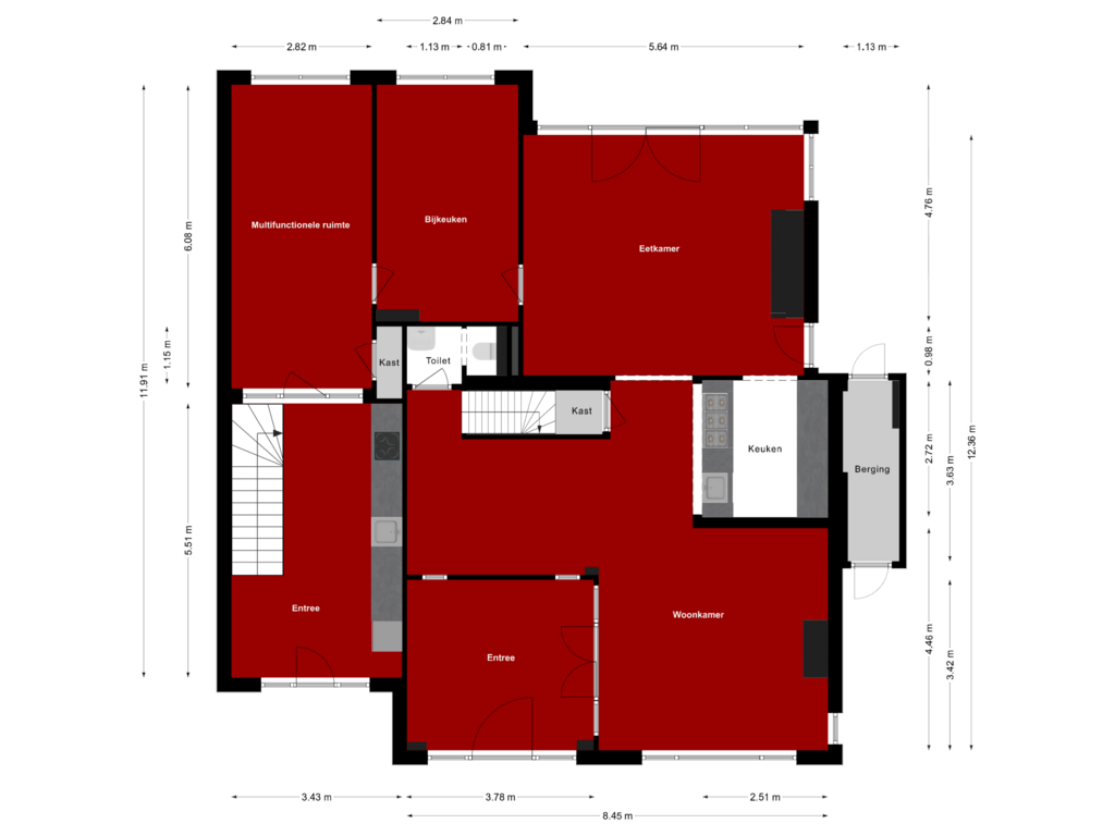 View floorplan of Begane grond of Luikerweg 27