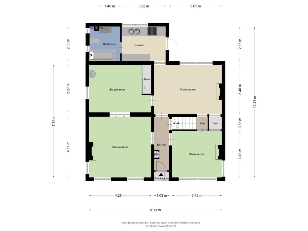 Bekijk plattegrond van Begane grond van Stationsweg 1