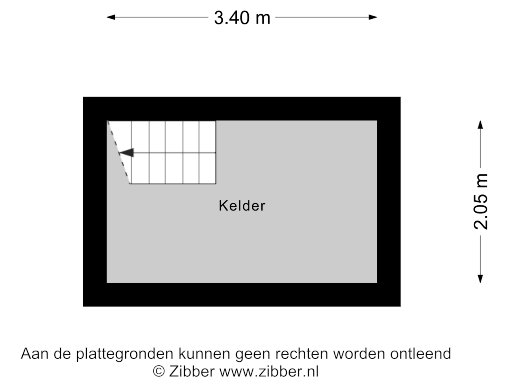 Bekijk plattegrond van Kelder van Stationsweg 1