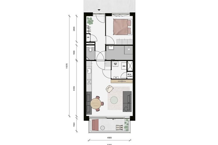 Bekijk foto 11 van De Nieuwe Defensie 3B - 2-Kamerappartement (Bouwnr. 463)