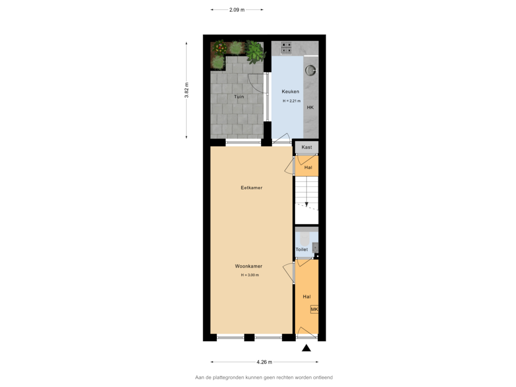 View floorplan of Situatie of Riouwstraat 37