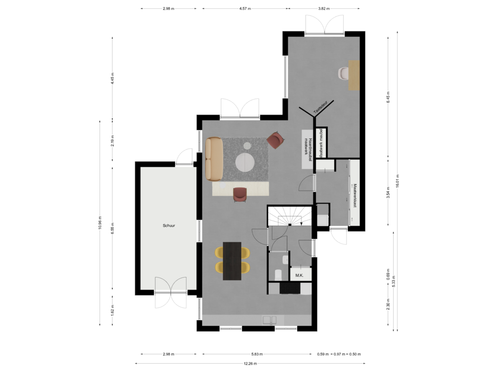 View floorplan of Begane grond of De Stigterstraat 5