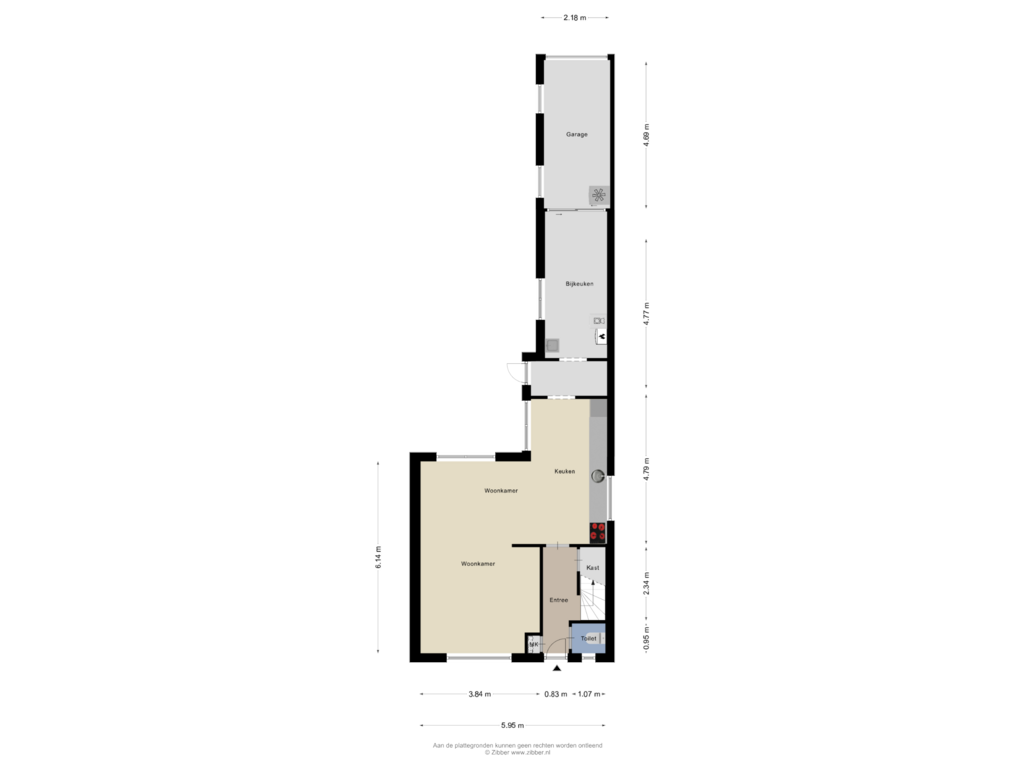 View floorplan of Begane Grond of Abdijstraat 2