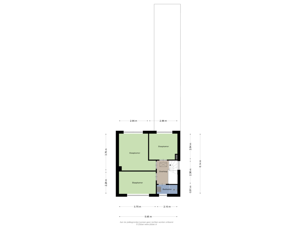 View floorplan of Eerste Verdieping of Abdijstraat 2