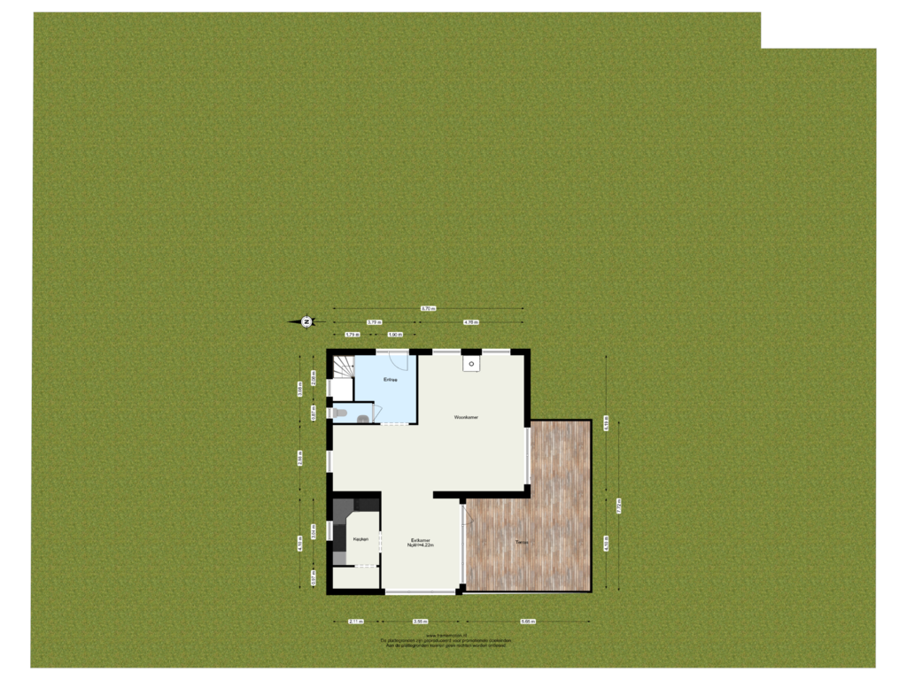 Bekijk plattegrond van Begane Grond tuin van Hoekeindseweg 111