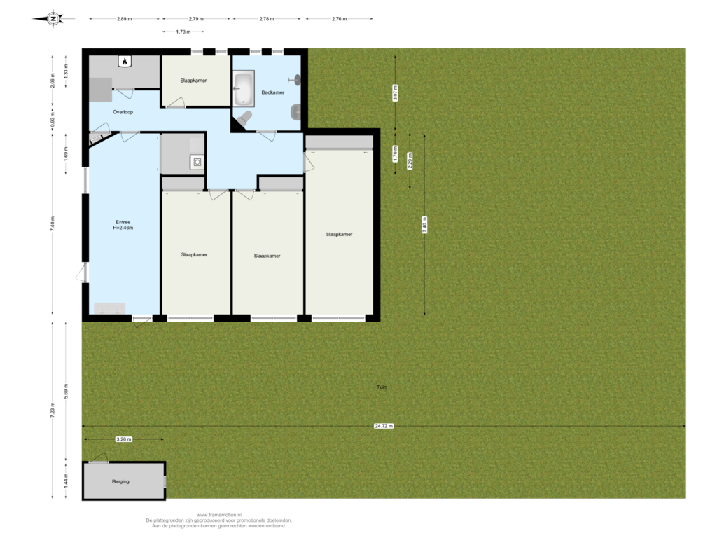 Bekijk plattegrond van Souterrain tuin van Hoekeindseweg 111