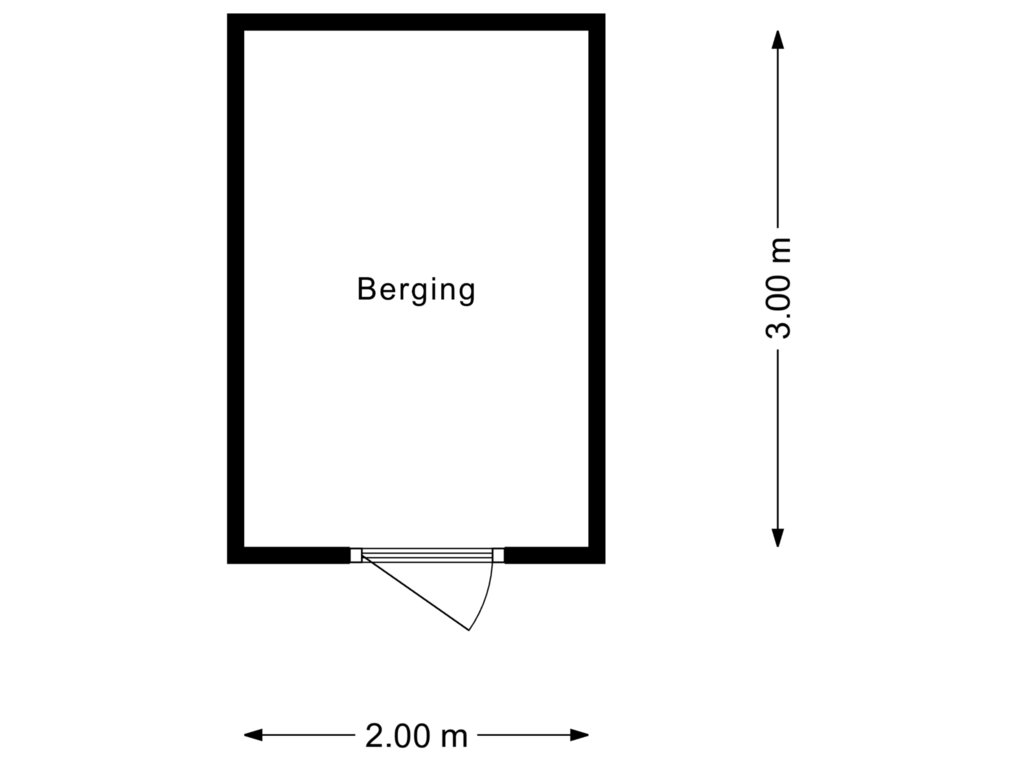 View floorplan of Berging of Cargadoorskade 81