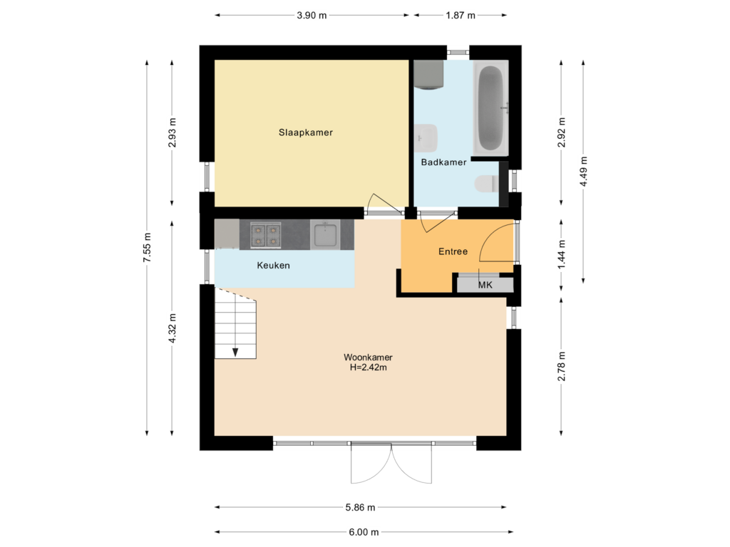 Bekijk plattegrond van Begane Grond van Oostgrasdijk 1-37