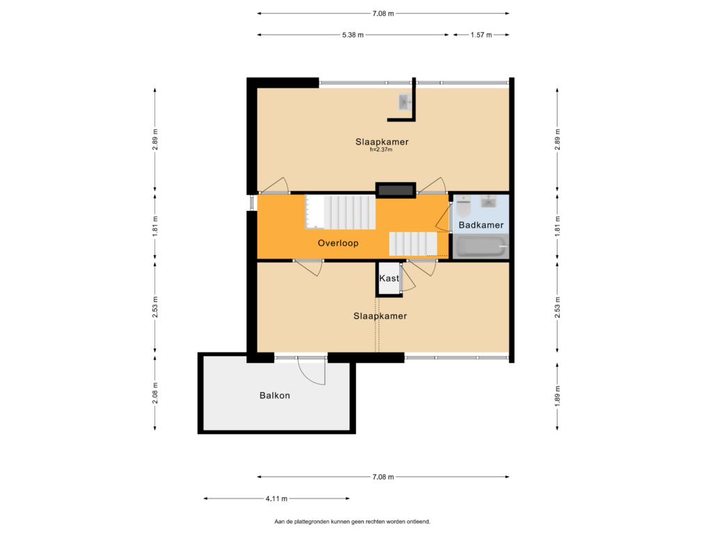 Bekijk plattegrond van Eerste Verdieping van Paracelsuslaan 8