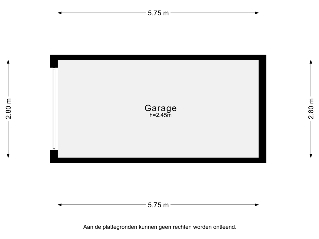 Bekijk plattegrond van Garage van Paracelsuslaan 8