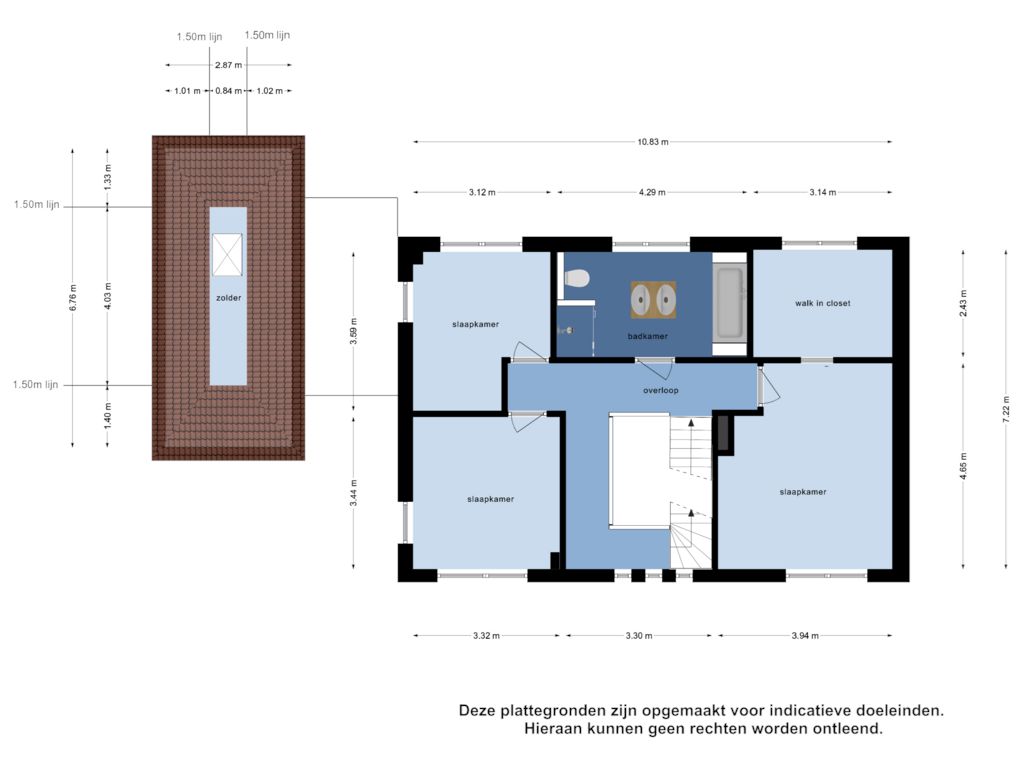 View floorplan of Eerste Verdieping of Akkerlaan 24