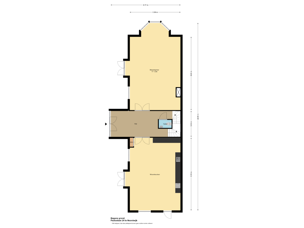 Bekijk plattegrond van Begane grond van Pauluslaan 24