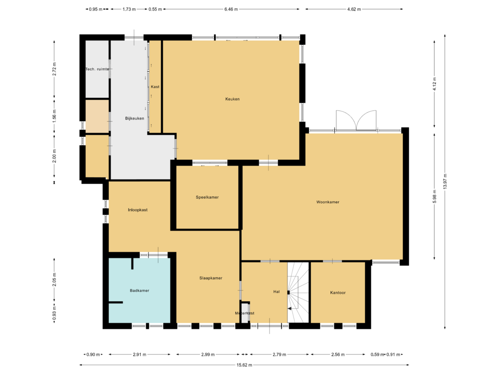 View floorplan of First floor of Hertenweg 49