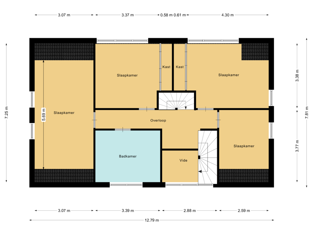 View floorplan of Floor 1 of Hertenweg 49