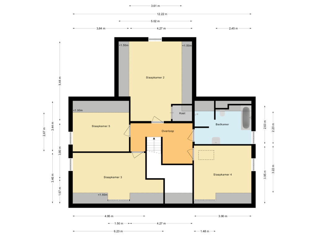 Bekijk plattegrond van Eerste Verdieping van Burgemeester de Goedestraat 14