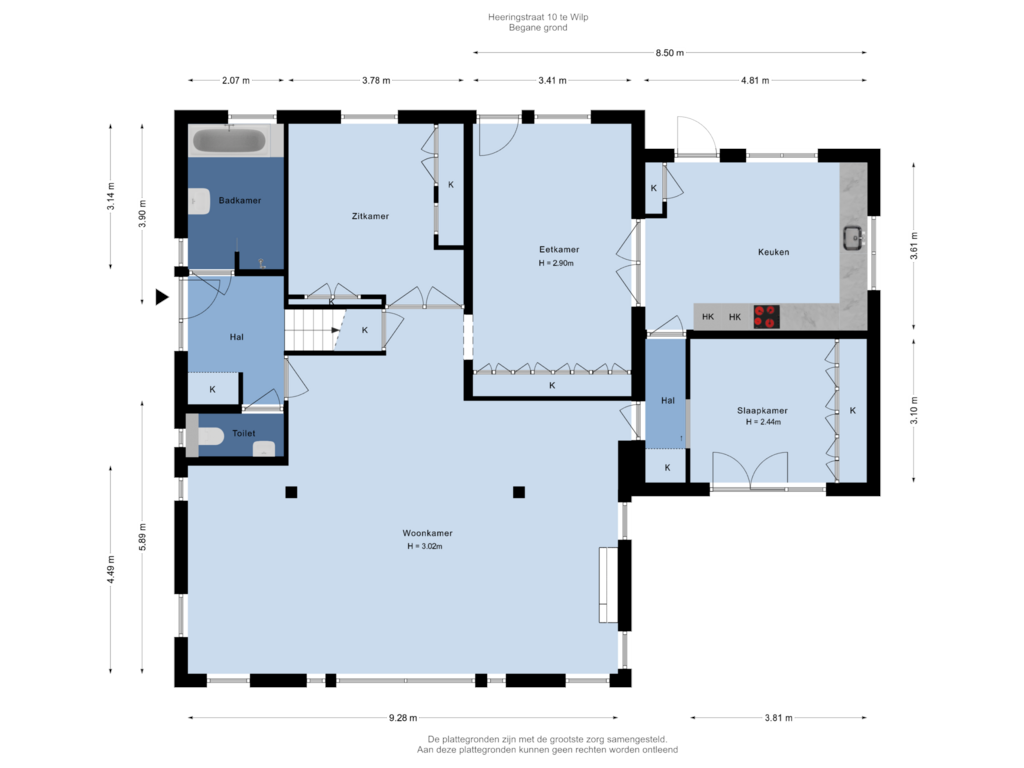 Bekijk plattegrond van Begane grond van Heeringstraat 10