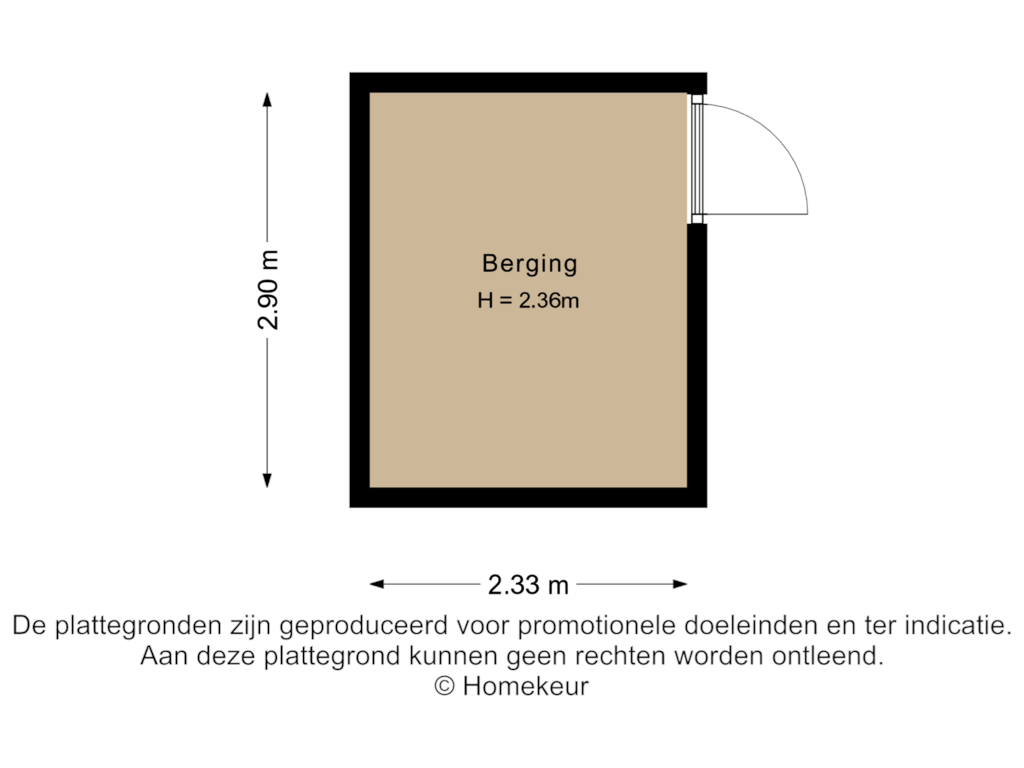 Bekijk plattegrond van Berging 1 van Bloemenlaan 159