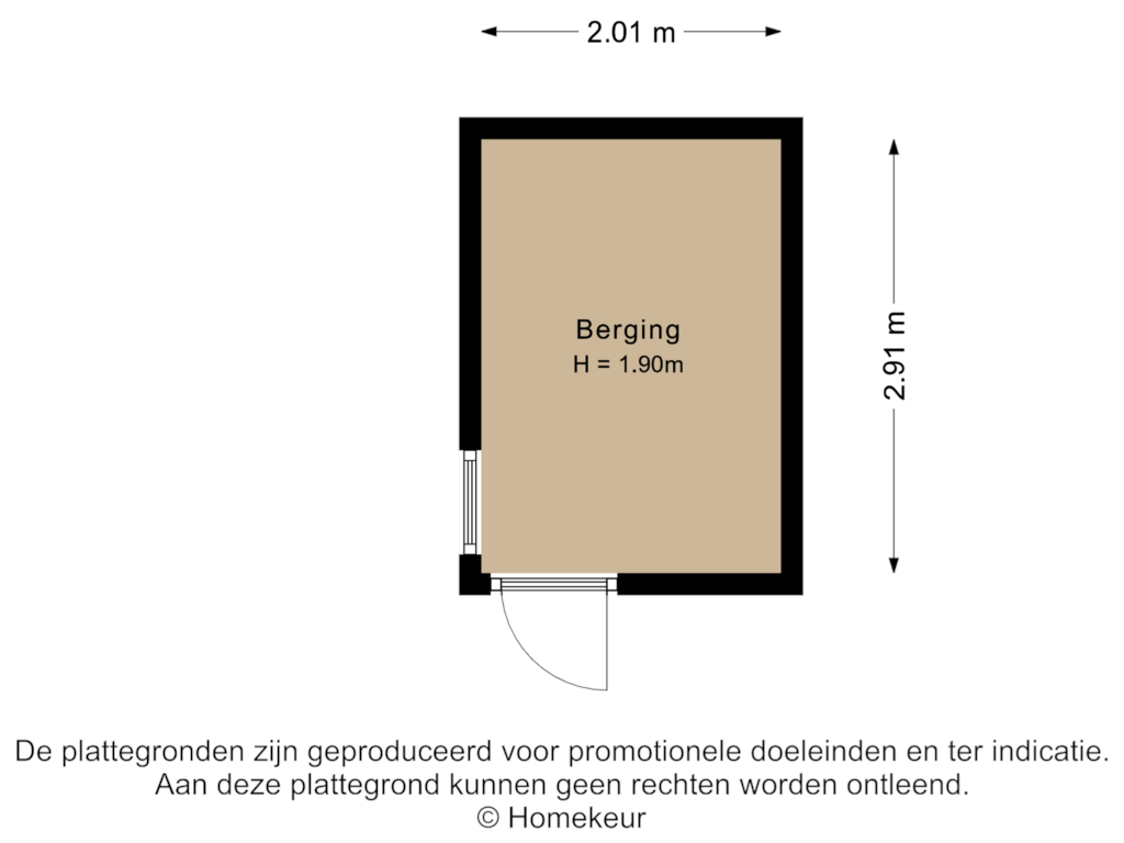 Bekijk plattegrond van Berging 2 van Bloemenlaan 159