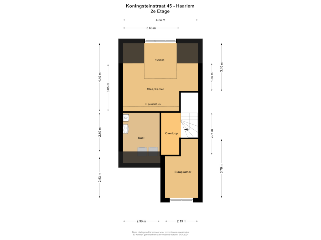 Bekijk plattegrond van 2e Etage van Koningsteinstraat 45