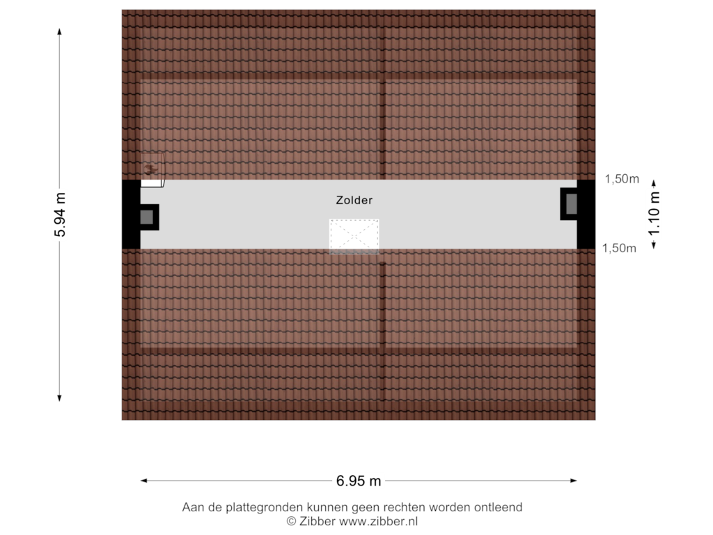 Bekijk plattegrond van Zolder van Wesemaelestraat 7