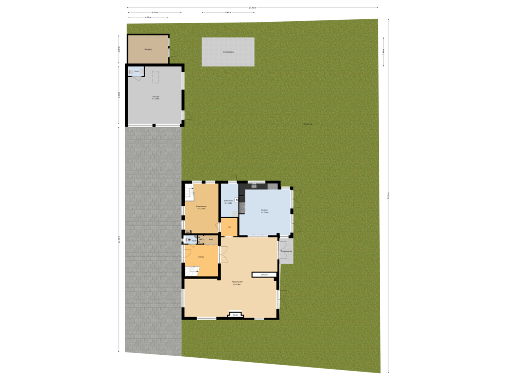 Bekijk plattegrond van Situatie van Spinozaweg 3