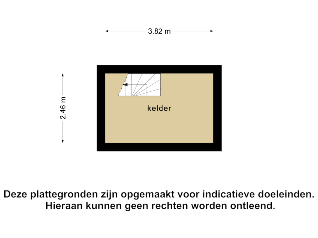 View floorplan of Kelder of Wierdensestraat 119-A