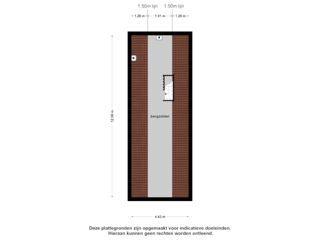 View floorplan of 2e verdieping of Wierdensestraat 119-A